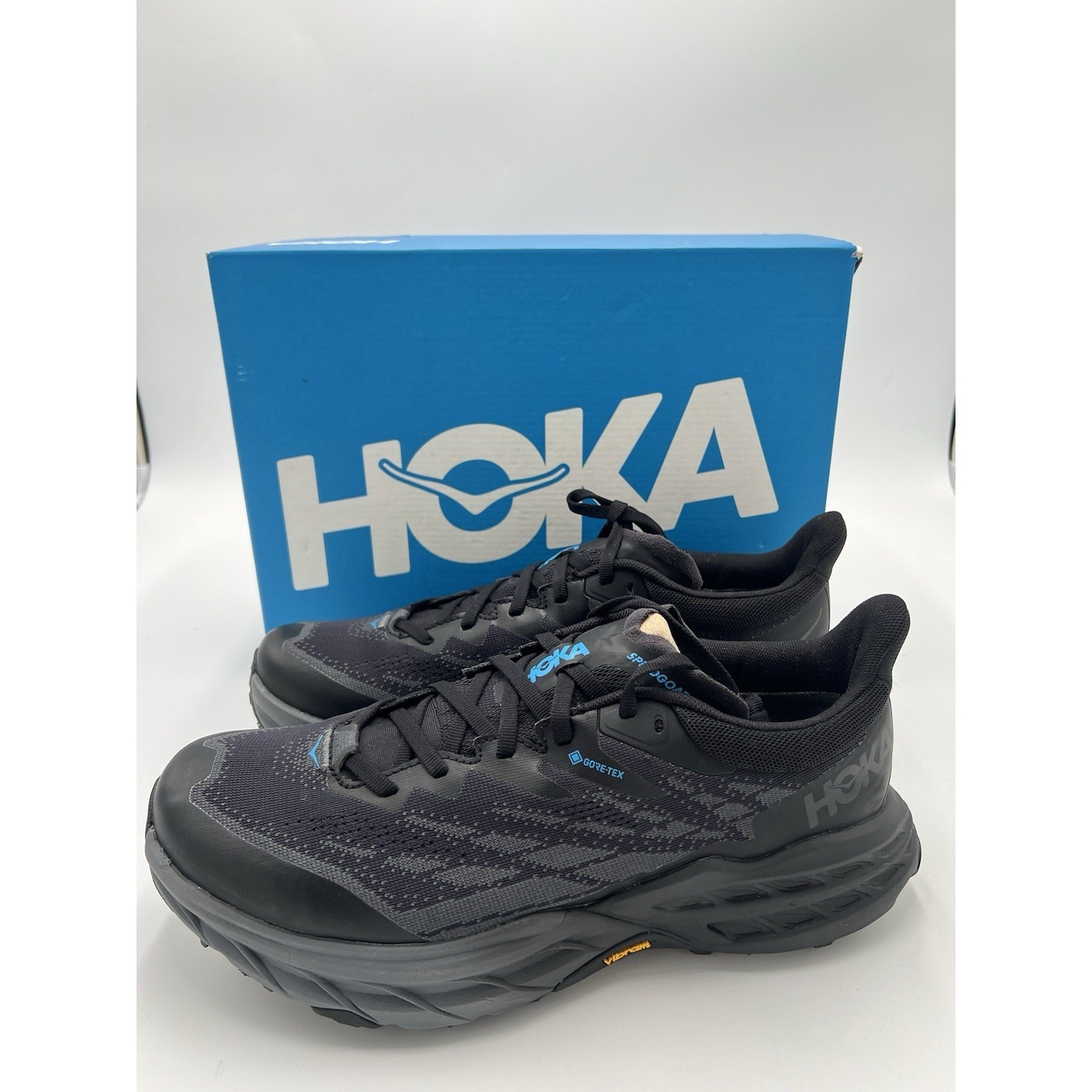 Hoka Speedgoat 5 Gtx Spike Trail Shoes Men's Size 9.5 Black Waterproof